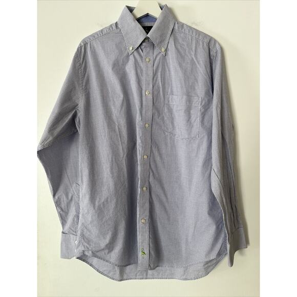 Tailorbyrd Dress Shirt Button Down Size Med Blue Plaid Check Mens Long Sleeve - Picture 1 of 13
